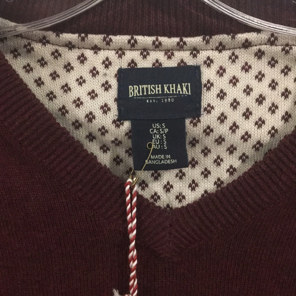 BRITISH KHAKI Long Sleeve Sweater Shirt Size Small - Picture 2 of 8